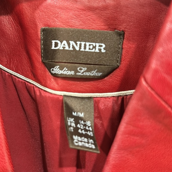 Buttery Soft Red Leather Blazer - Picture 4 of 5